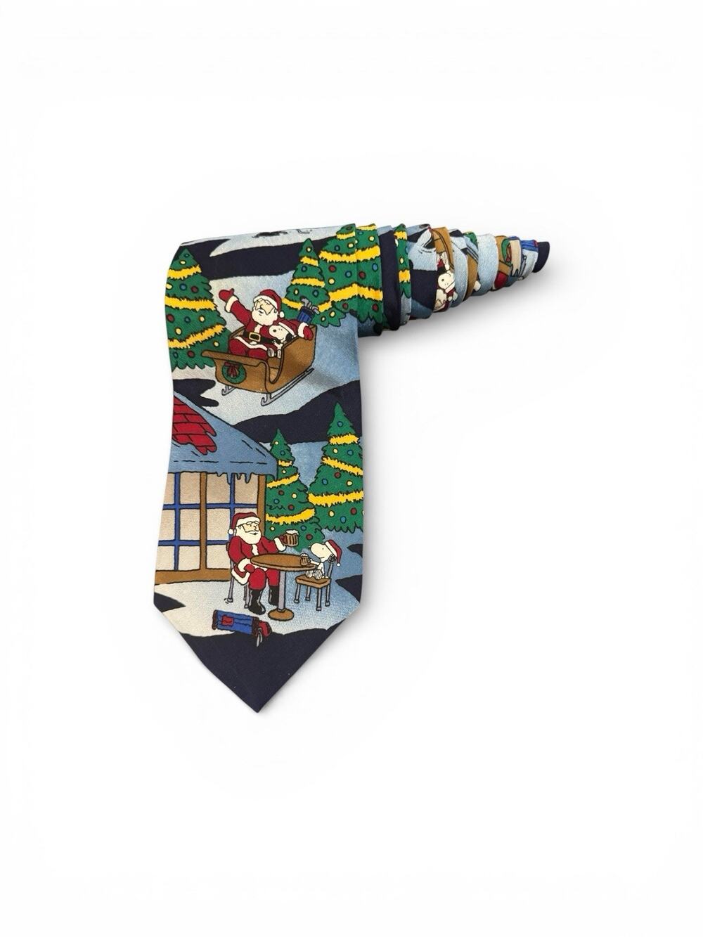 Peanuts When Selected By Santa No Time To Rest Snoopy Necktie Christmas